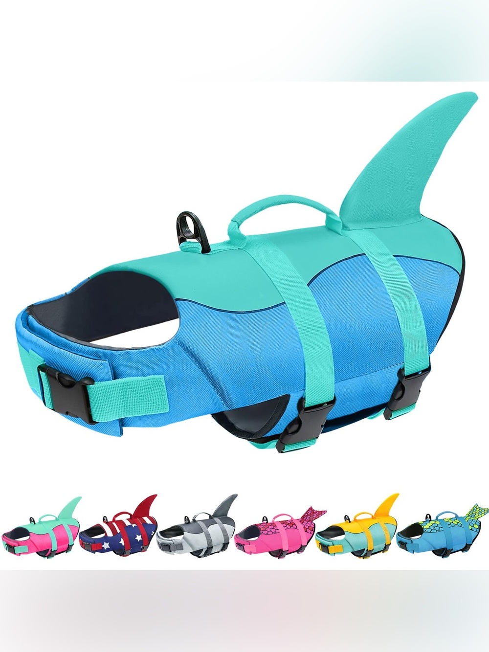 Malier Dog Life Jacket, Ripstop Dog Life Vest With High Buoyancy XXL Blue/Teal